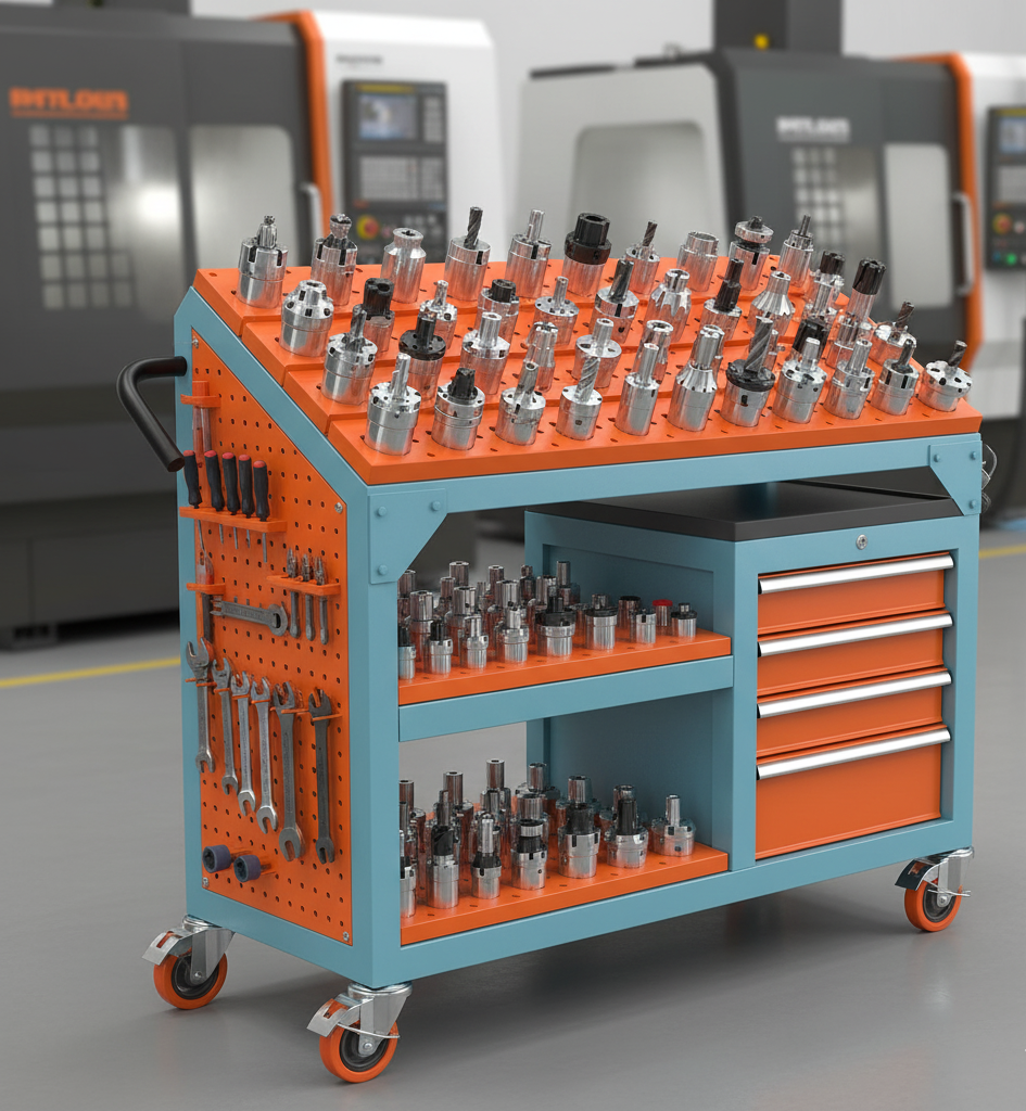 CNC Tool Trolley - Narrow 5-Drawer