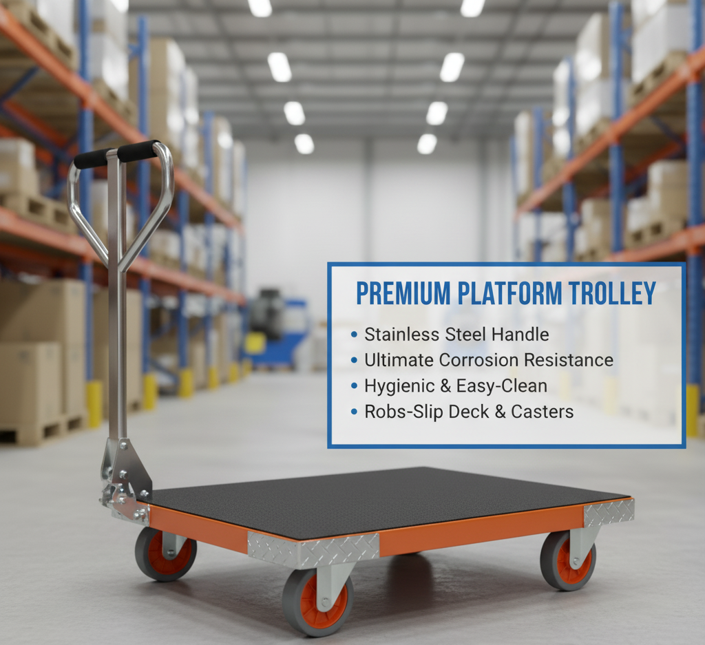 Simple Orange Platform Trolley